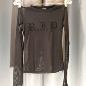 R.I.P widow by dolls kill mesh tight shirt